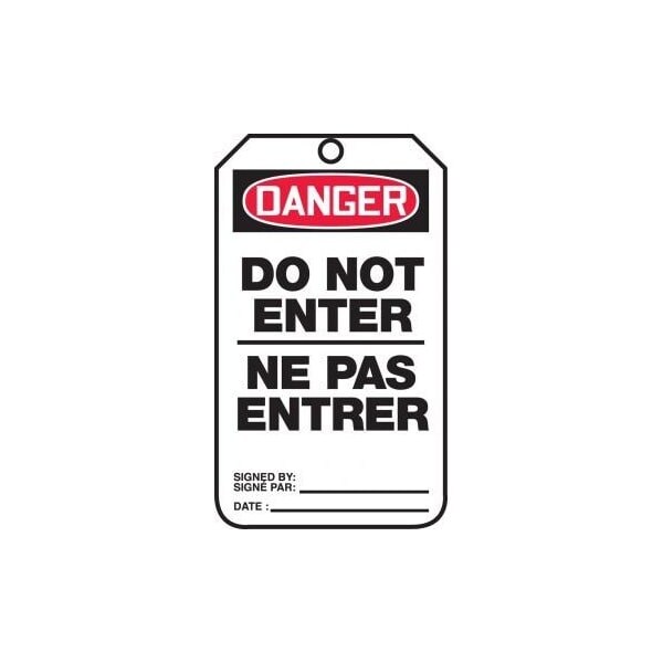 Accuform Caution, PF-Cardstock, 3-1/4 in Width, 1/4 in Height, , 25 PK - TCF172CTP