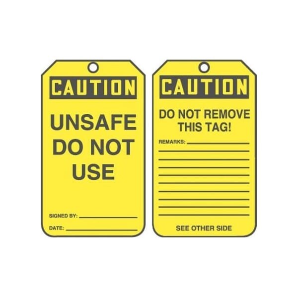 Accuform RP-Plastic, 3-1/4 in Width, 0.075 in Height, , 25 PK - MDT626CTP