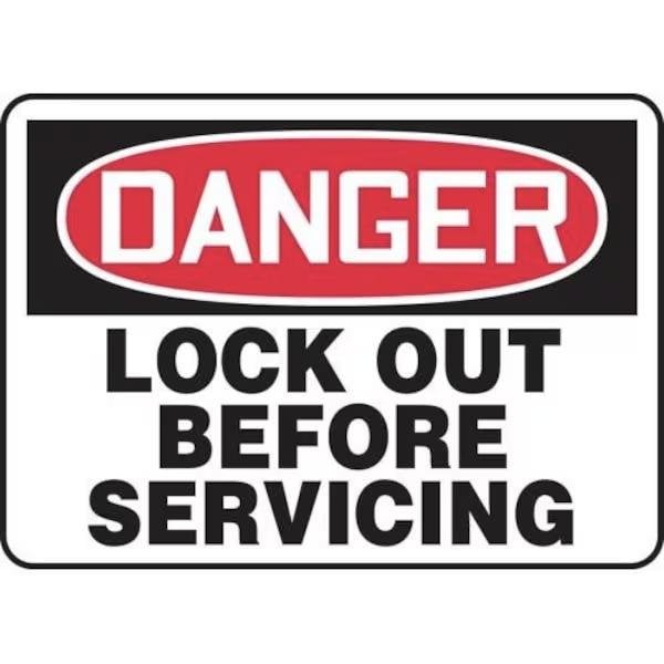 Accuform LOCKOUTTAGOUT SIGN 10 in  X 14 in  PLASTIC - MLKT010VP