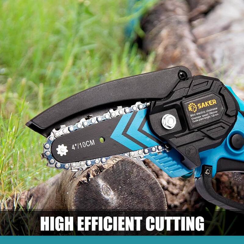 Sierra de cadena eléctrica portátil inalámbrica de 20V (2 baterías de 20V y 3 cadenas azules) - GJ15990-X32253