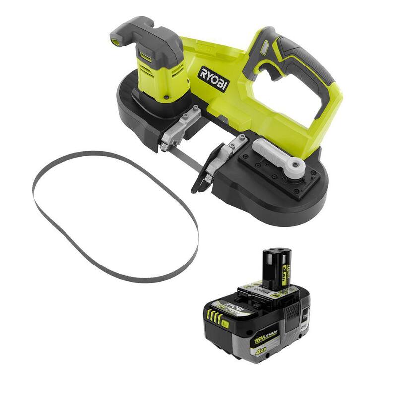 Si producto es: RYOBI ONE+ 18V Sierra de Cinta Compacta Inalámbrica de 2-1/2 pulgadas con batería de alto rendimiento de litio-ion de 4.0 Ah - P590-PBP004