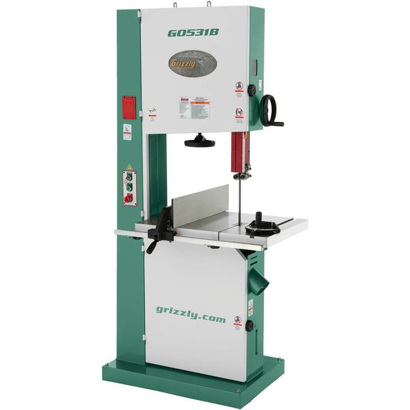 Grizzly Industrial 21 in. 5 HP Sierra de Cinta Industrial con Freno - G0531B