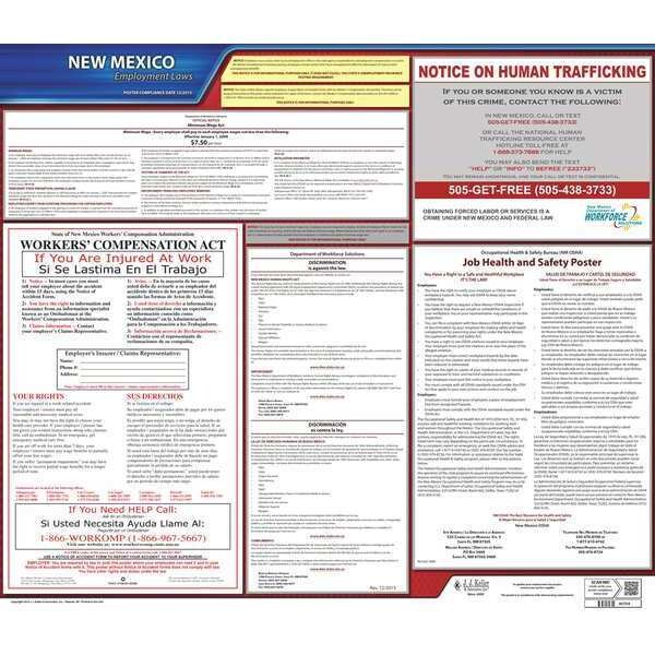 Jj Keller Labor Law Poster, State Labor Law, NM - 100-NM