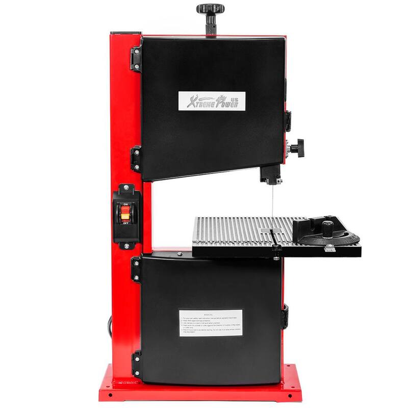 XtremepowerUS 9 pulgadas 3 amperios 2340 RPM Sierra de cinta de corte de madera estacionaria profesional de banco con puerto de recolección de polvo - 46002-H1