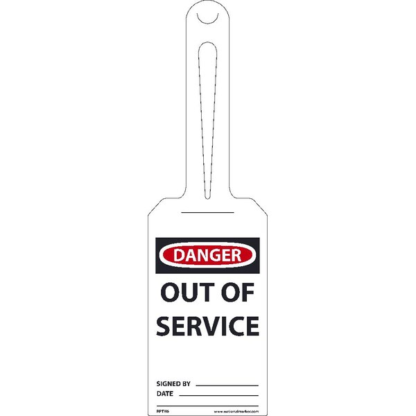Nmc Danger Out Of Service Ez Hang Tag, Pk25 - RPTH6