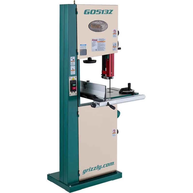 Grizzly Industrial Sierra de Cinta de 17 pulgadas y 2 HP con Reborde de Reaserrado y Barra - G0513Z