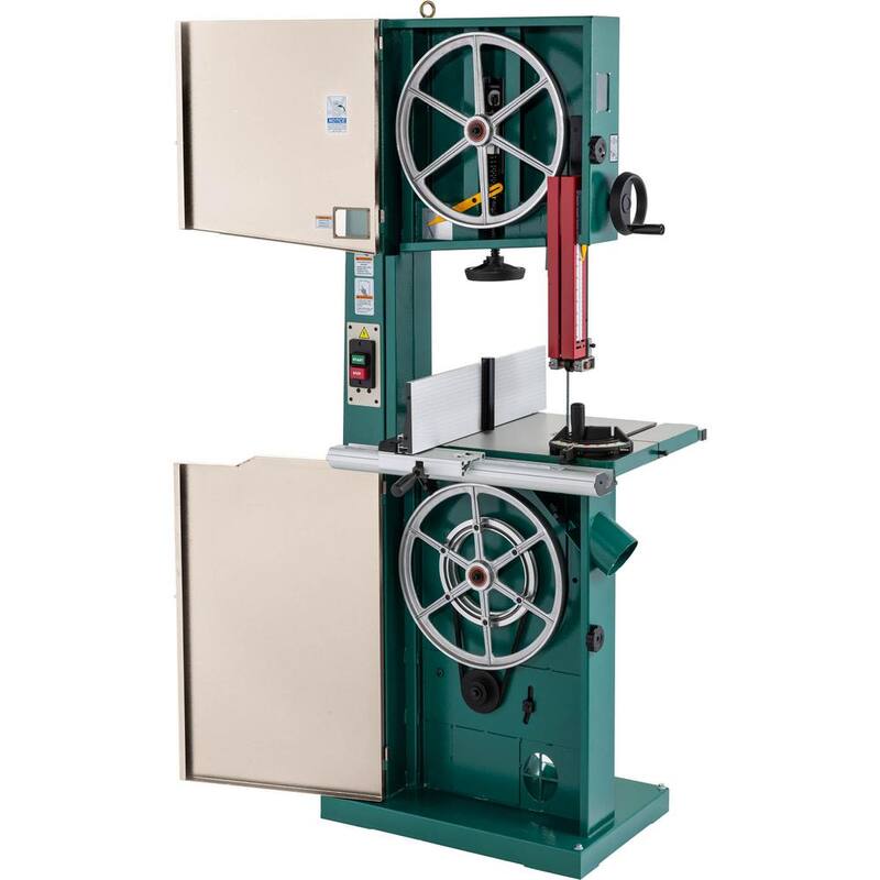 Grizzly Industrial Sierra de Cinta de 17 pulgadas y 2 HP con Reborde de Reaserrado y Barra - G0513Z