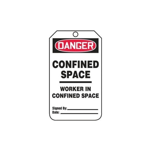 Accuform Danger, HS-Laminate, 3-1/4 in Width, 0.3 in Height, , 25 PK - TCS343CTP