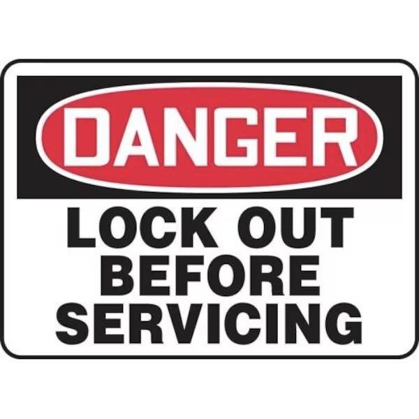 Accuform LOCKOUTTAGOUT SIGN 7 in  X 10 in  MLKT103XL - MLKT103XL