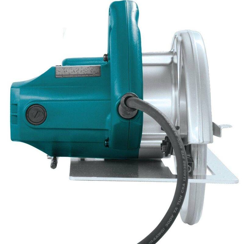 Sierra circular con cable de 15 amperios Makita de 7-1/4 pulgadas con puerto de polvo, 2 luces LED y hoja de carburo de 24 dientes - 5007F