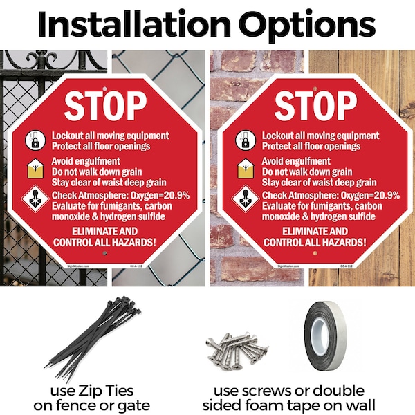 Signmission Plastic Sign, 18 in Width, 18 in Height, , 2 PK - OC-P-2PACK-18-112
