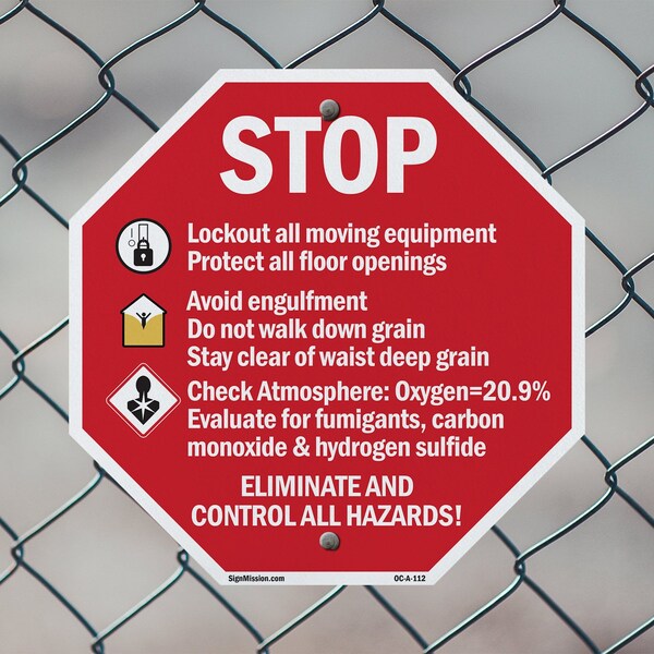 Signmission Plastic Sign, 18 in Width, 18 in Height, , 2 PK - OC-P-2PACK-18-112