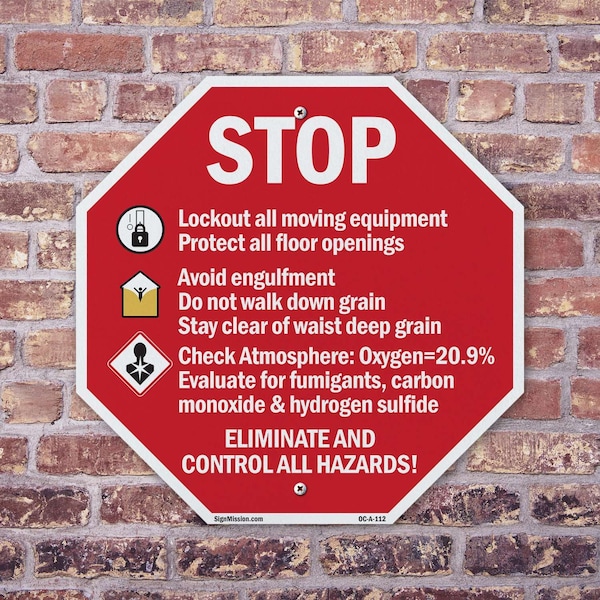 Signmission Plastic Sign, 18 in Width, 18 in Height, , 2 PK - OC-P-2PACK-18-112