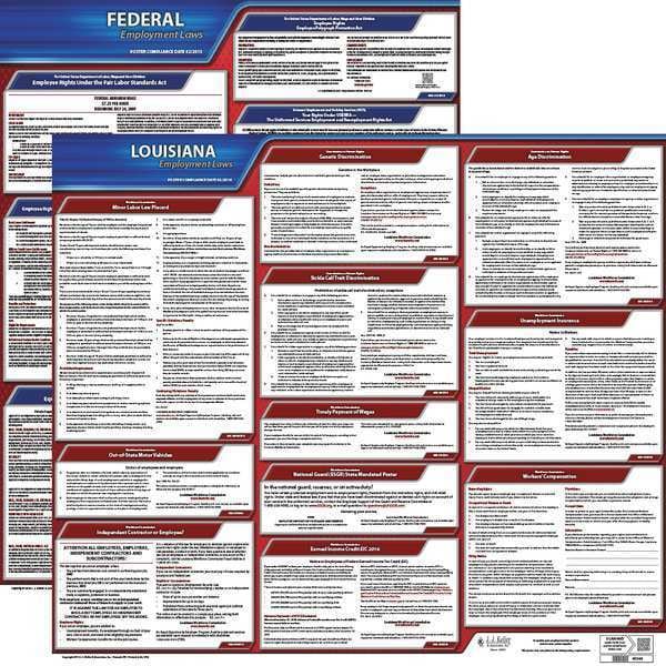 Jj Keller LaborLaw Poster, Fed/STA, LA, ENG, 20inH, 1yr - 100-LA-1