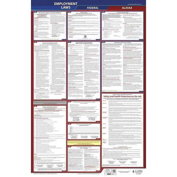 Jj Keller LaborLaw Poster, Fed/STA, AK, ENG, 26inH, 1yr - 300-AK-1