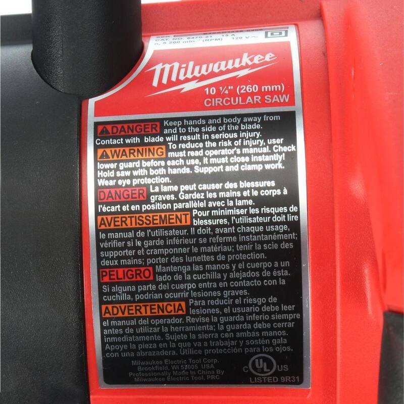 Sierra circular de 15 amperes y 10-1/4 pulgadas - 6470-21 de Milwaukee