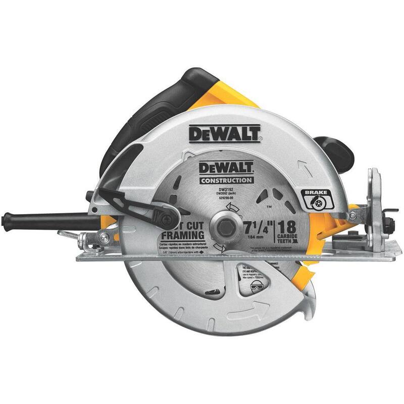 Sierra circular ligera de 15 amperios y 7-1/4 pulgadas con freno eléctrico - DWE575SB
