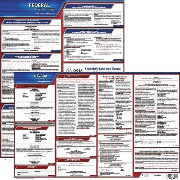 Jj Keller Labor Law Poster, Fed/STA, NV, SP, 20inH, 3yr - 200-NV-3