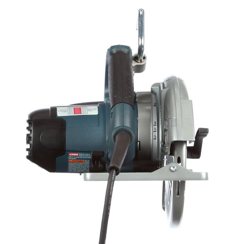 Sierra Circular con Cable de 15 amperios y 7-1/4 pulgadas de Bosch con Hoja de Carburo de 24 Dientes y Bolsa de Transporte - CS10