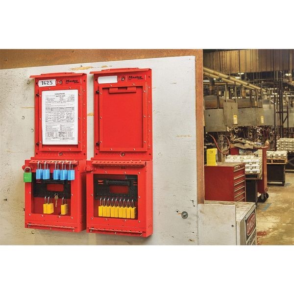 Master Lock Lockout Station, Unfilled, Steel, 31" H - S3500