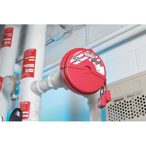 Master Lock Gate Valve Lockout, Fits Sz 4 to 6-1/2 - 482