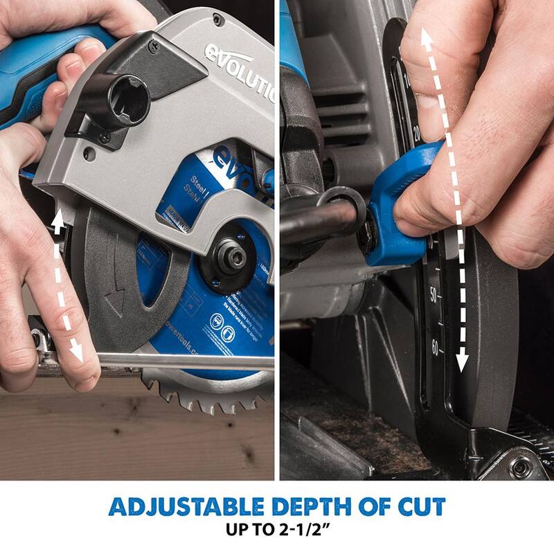 Herramienta circular para cortar metal Evolution Power Tools de 7-1/4 pulgadas - S185CCSL