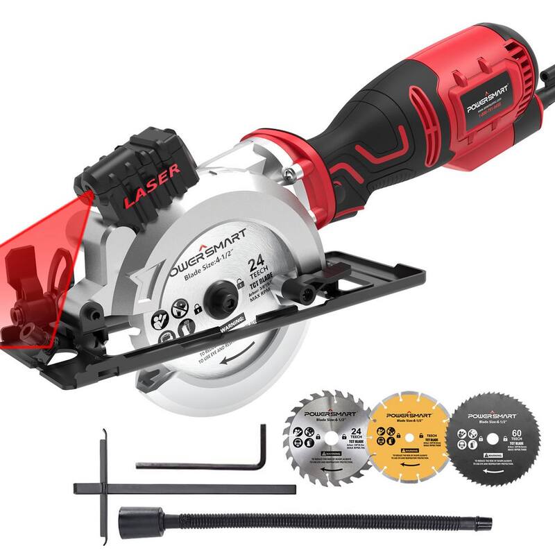 PowerSmart 4-1/2 pulgadas 5.8 Amperes Sierra Circular Eléctrica Compacta - PS4006