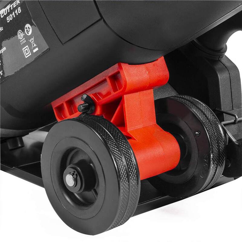 XtremepowerUS 14 in. 15 Amp Cortadora Industrial Eléctrica Húmeda/Seca con Sierra Circular, Rodillo Guía y Ajuste de Profundidad - 50118-H