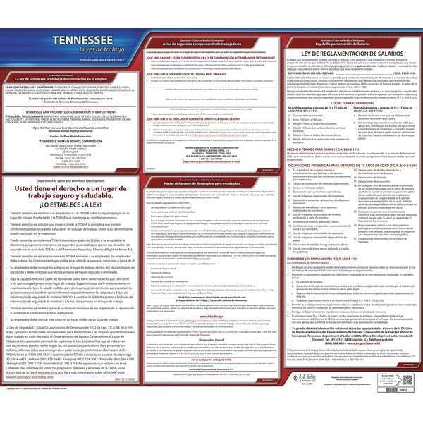 Jj Keller Labor Law Poster, State Labor Law, TN - 200-TN