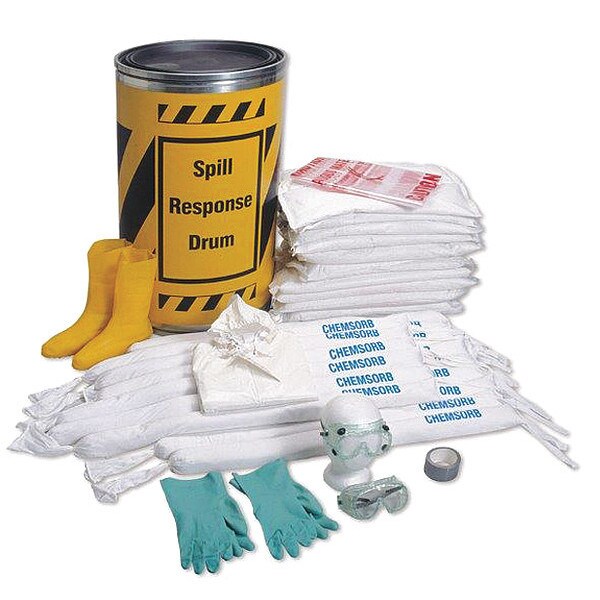 Chemsorb Spill Kit, 20 gal Volume Absorbed per Kit, 30 gal Capacity, Drum - SP30GA-SEN20