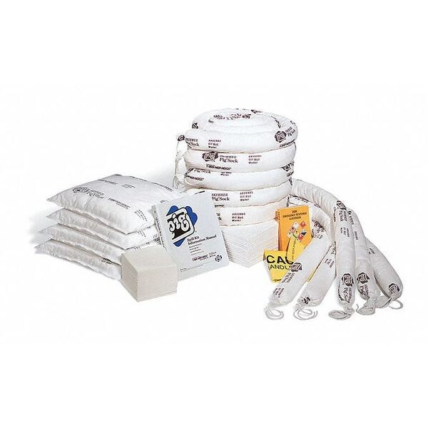 Pig Spill Kit Refill, 31 gal Volume Absorbed per Kit, Not Applicable Capacity, Box, White, 122 - RFL468