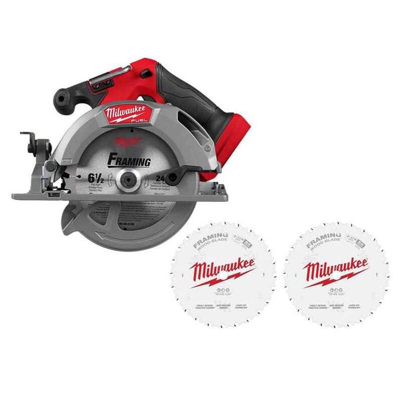 Si desea tener una traducción neutra, sugeriría: Milwaukee Sierra circular inalámbrica de 18V y 6-1/2 pulgadas con motor sin escobillas de litio-ion (Herramienta solamente) con hoja de sierra de 24 dientes para marcos (paquete de 2) - 2833-20-48-40-0722.