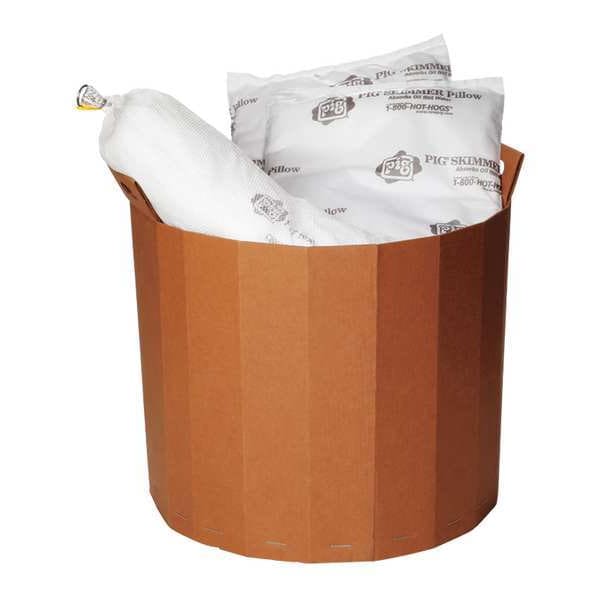 Pig Spill Kit Refill, 26 gal Volume Absorbed per Kit, Not Applicable Capacity, Box, White, 4 - KITR451