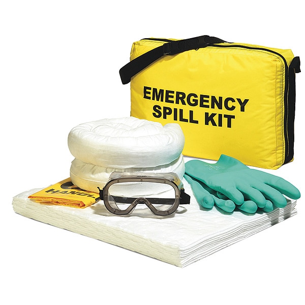 Spilltech Spill Kit, 4 gal Volume Absorbed per Kit, Bag, Yellow, 20 - SPKO-YBAG