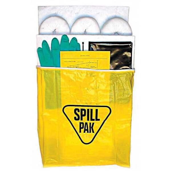 Enpac Spill Kit, 6 gal Volume Absorbed per Kit, 6 gal Capacity, Bag, Yellow, 22 - ENP D715