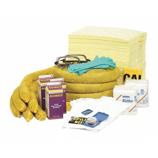 Spilltech Spill Kit Refill, 45 gal Volume Absorbed per Kit, 50 gal Capacity, Box, Yellow, 135 - RSPKHZ-CAN