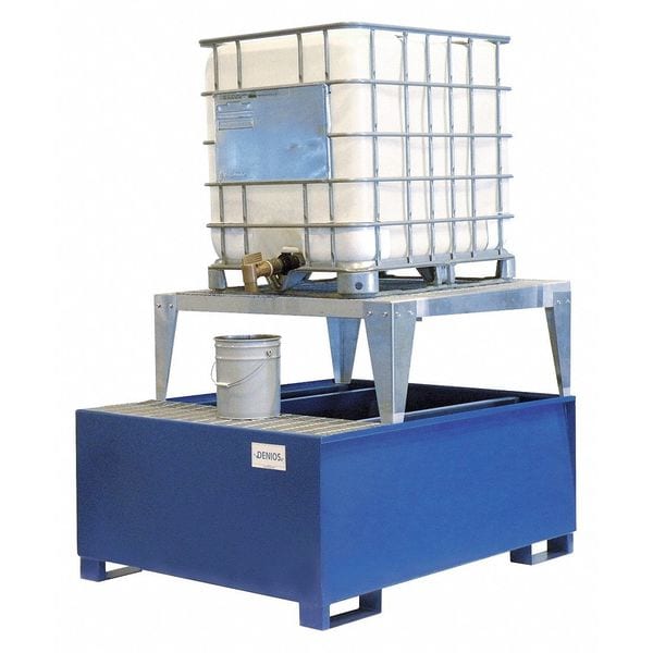 Denios IBC Dispensing Station, 385 gal Spill Capacity, 5000 lb. Load Capacity, Steel - K17-8003