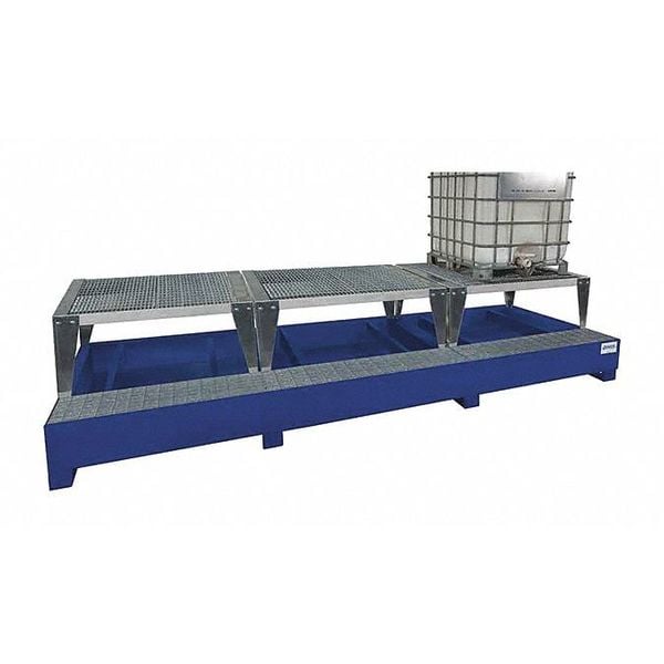 Denios IBC Dispensing Station, 385 gal Spill Capacity, 15,000 lb Load Capacity, Steel - K17-8032