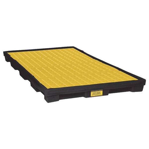 Zoro Select Spill Deck, 90 gal Spill Capacity, 8 Drums, 10,000 lb Load Capacity, Polyethylene - 1688P
