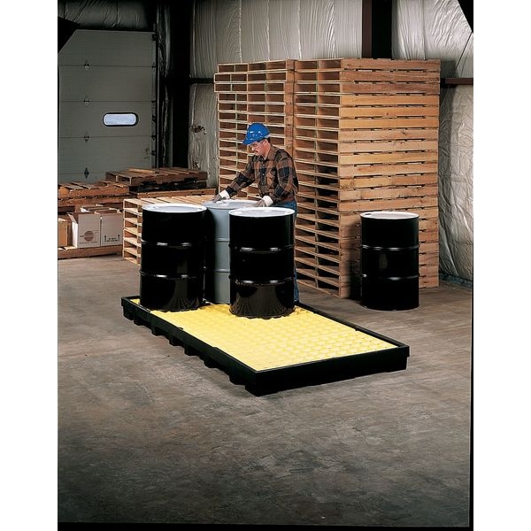 Zoro Select Spill Deck, 90 gal Spill Capacity, 8 Drums, 10,000 lb Load Capacity, Polyethylene - 1688P