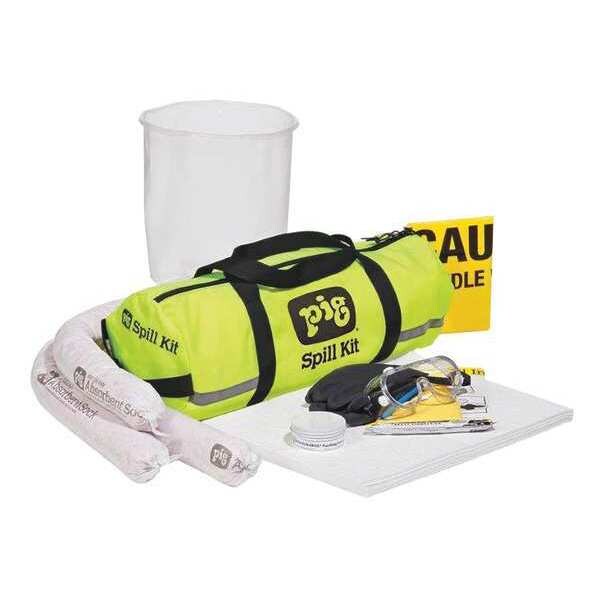 Pig Spill Kit, 5 gal Volume Absorbed per Kit, Not Applicable Capacity, Bag, Yellow, 31 - KIT627