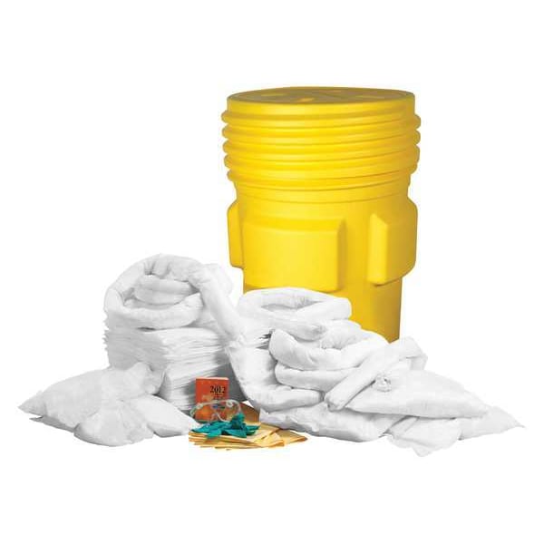Condor Spill Kit, 55 gal Volume Absorbed per Kit, 65 gal Capacity, Drum - 35ZT02