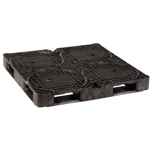 Ultratech Spill Pallet, 8-1/2 gal. Spill Capacity, 4 Drums, 15,000 lb Load Capacity, Polyethylene - 3000801