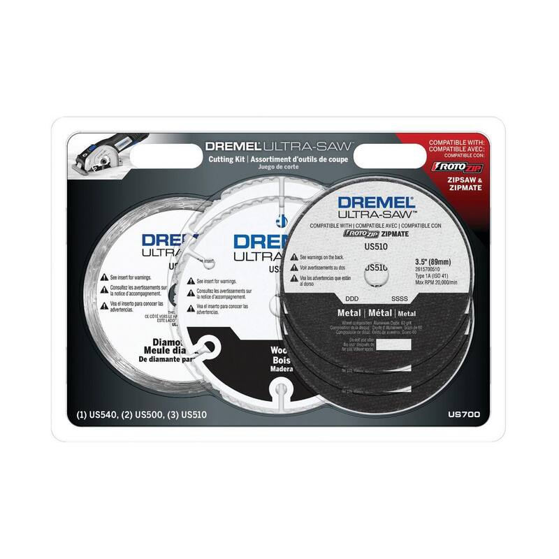 Dremel Ultra-Saw 20V Max Kit de Sierra Compacta Inalámbrica con Set de 6 Ruedas de Corte Ultra-Saw - US20V-01+US700