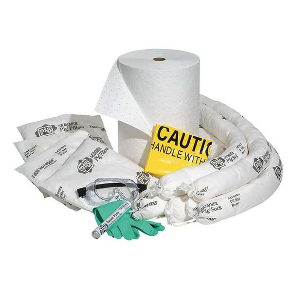 Pig Spill Kit Refill, 15 gal Volume Absorbed per Kit, Not Applicable Capacity, Box, White, 19 - RFL444