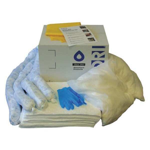 Oil-Dri Spill Kit Refill, 13 gal Volume Absorbed per Kit, 15 gal Capacity, Box, White - L91315R