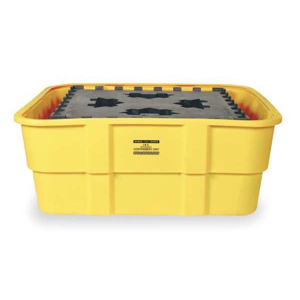 Eagle Mfg Spill Pallet, 400 gal Spill Capacity, 0 Drums, 10,000 lb Load Capacity, Polyethylene - 1683