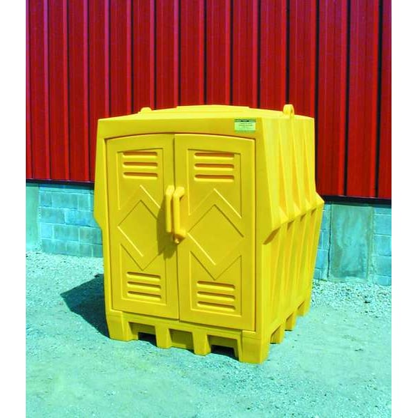 Eagle Mfg Spill Pallet, 66 gal Spill Capacity, 4 Drums, 8,000 lb Load Capacity, Polyethylene - 1649