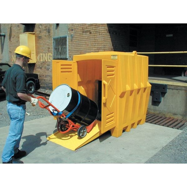 Eagle Mfg Spill Pallet, 66 gal Spill Capacity, 4 Drums, 8,000 lb Load Capacity, Polyethylene - 1649