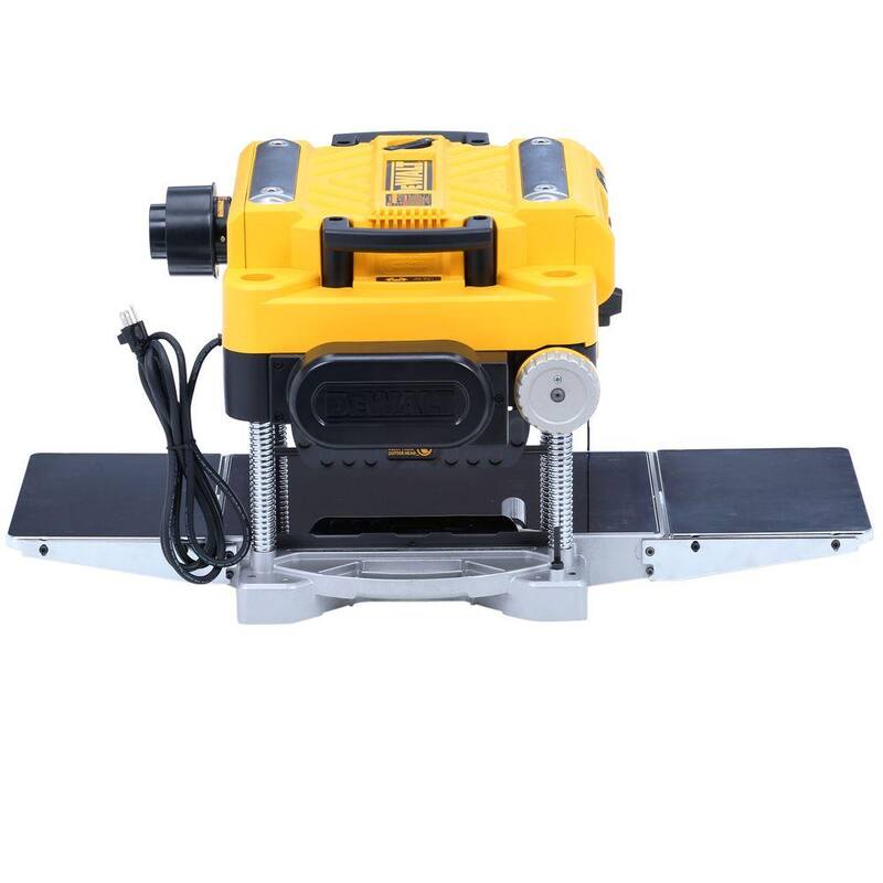 DEWALT 15 amperios con cable 13 pulgadas cepilladora de banco de trabajo de alta resistencia de 2 velocidades con (3) cuchillas, mesa de entrada y mesa de salida - DW735X